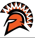 ORANGE AND BLACK SPARTAN HEAD